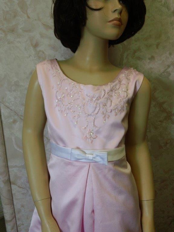 long beaded embroidered flower girl dress